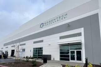 Greentech Renewables warehouses for material logistics support.