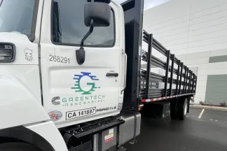 Commercial job site product delivery. 