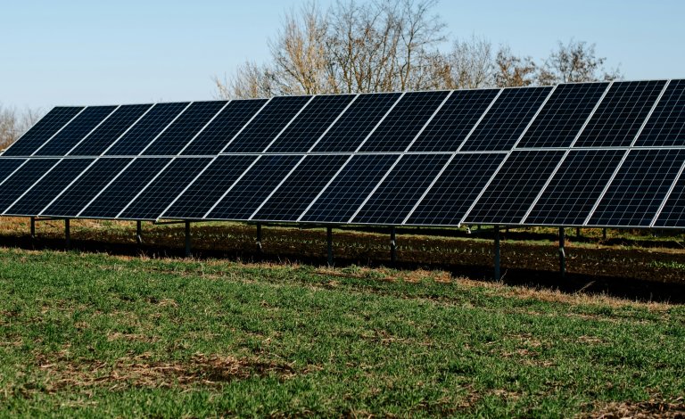 Solar ground mount in North Dakota 