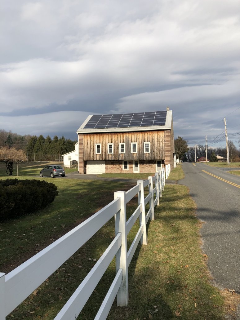 Solar added to the barn in Birdsboro, PA
