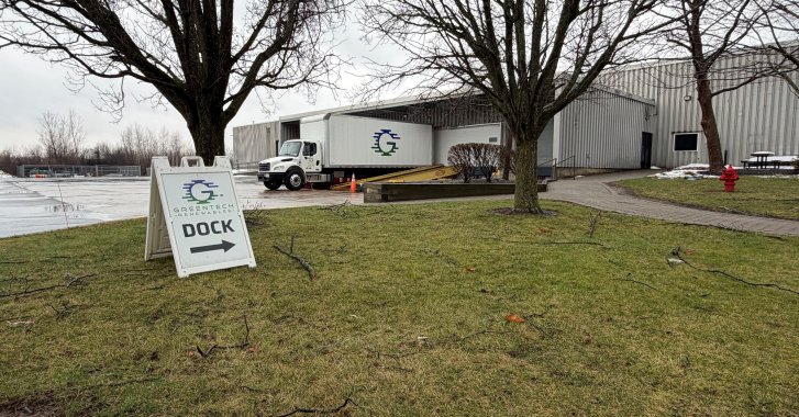 Greentech Renewables Rochester delivery truck and dock.