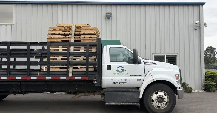 Greentech Renewables Fort Collins delivery trucks.