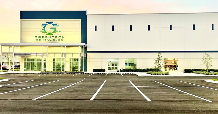Greentech Renewables Tampa Bay building exterior.