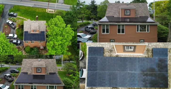 Residential solar system installation for Pennsylvania customer. 