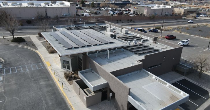 Medical facility rooftop commercial solar installation project in Albuquerque, NM