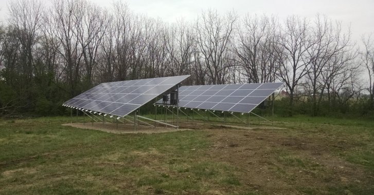 Side view of the IronRidge ground mount