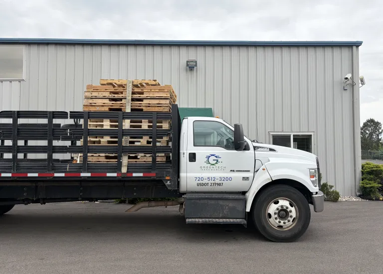 Greentech Renewables Fort Collins delivery trucks.