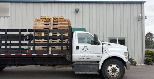 Greentech Renewables Fort Collins delivery trucks.