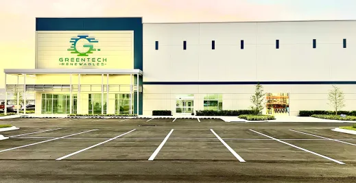 Greentech Renewables Tampa Bay building exterior.