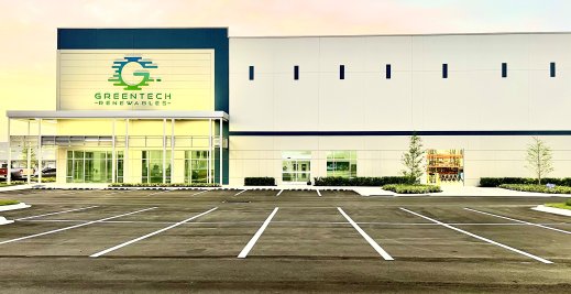 Greentech Renewables Tampa Bay building exterior.