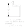 Unirac SolarMount End Clamp 45-47mm Clear, 302025C