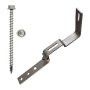 QuickBOLT 90 Degree Adjustable 18mm Steel Roof Hook w/#14x3" Screws, 17550