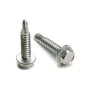 Mudge Fasteners #10 x 3/4" Hex Washer Head Self-Drilling Screws SS, 13710T075SS