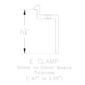 Unirac SolarMount End Clamp 50-51mm Aluminum Clear, 302024C