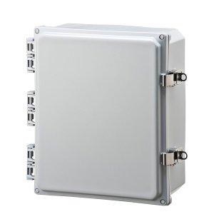 eGauge Systems 12"x10"x6" Polycarbonate Hinged Enclosure w/DIN Rails, INT12X10X6