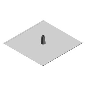 SnapNrack Standoff Flashing w/Skinny Cone for Tile Dead Soft Aluminum, 175-05001