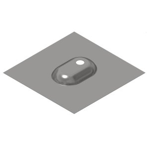 SnapNrack Standoff Flashing Deck Level for 1-Hole Base, 175-05005