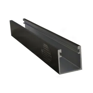 ProSolar R-136BLACK Support Rail, 1.5 In. Standard support rail, 136 In., Black