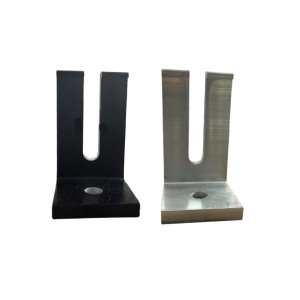 Roof Tech L-Foot w/ 3/8" Open Slot - Black, RT2-04-LFT4476-BLK-O-NS