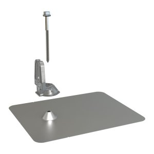 Pegasus Solar Open Slot L-Foot, Flashing, Comp Mount, Mill, No Bolt, PSCR-UMM0