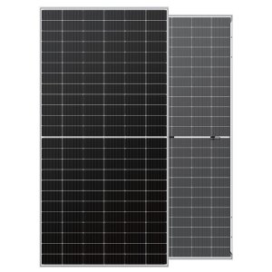 Goldi America 590W 144 Half-Cell 1500V N-Type Silver Bifacial Solar Panel, GAD72T-590WT