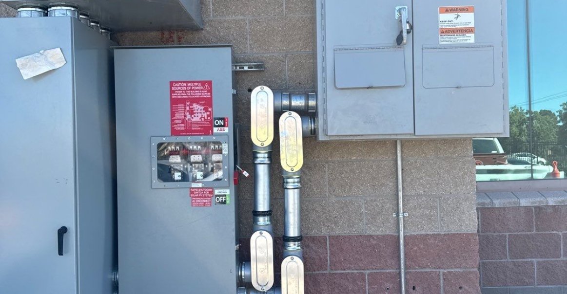 Commercial storage backup from installation project in New Mexico.