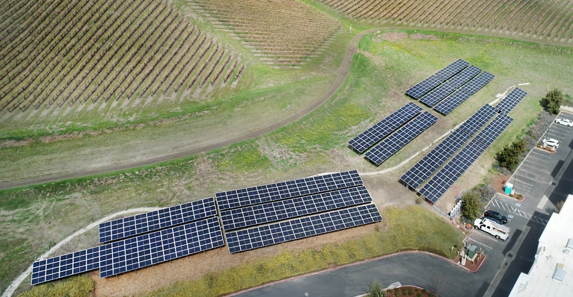 355.2 kW Commercial Installation in Livermore, CA Synergy Birds Eye Shot