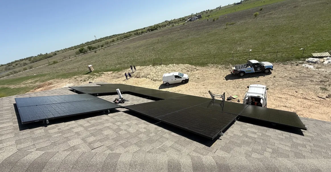 Roof angle view of Refuge for Women Installation North Texas