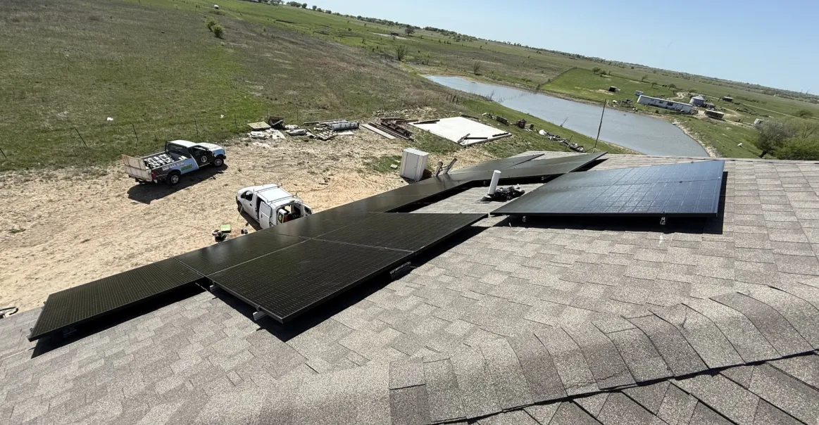 Roof angle view of Refuge for Women Installation North Texas