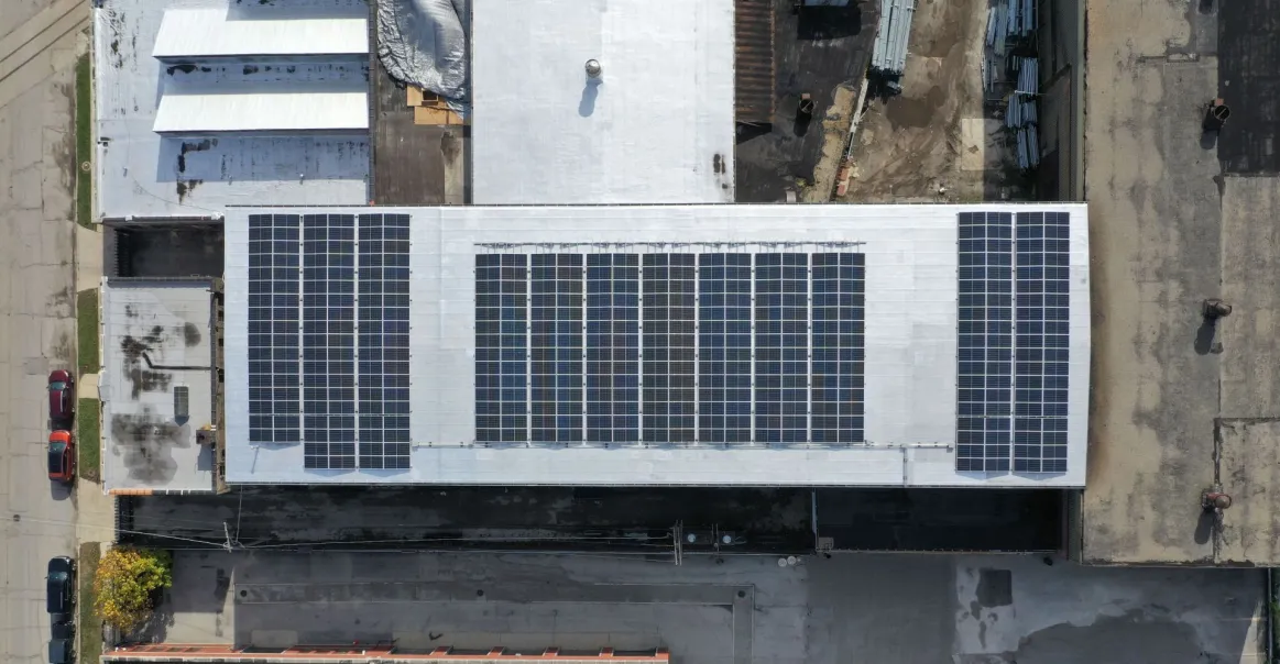 Industrial Fence Commercial Solar Installation 