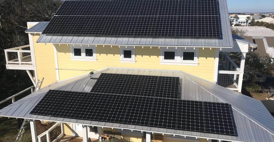 LG Solar Panels on Residential Project