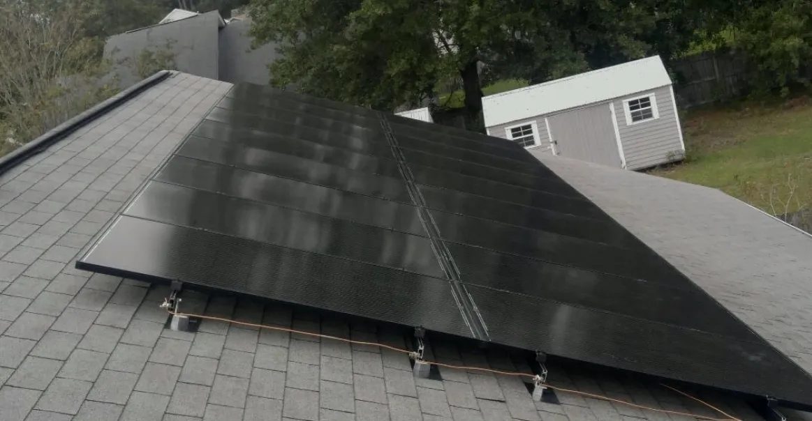 View of the install from the roof