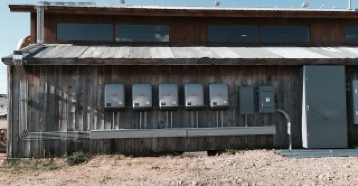 Solar array for carpentry shop in Colorado. Solar array for carpentry shop in Colorado.