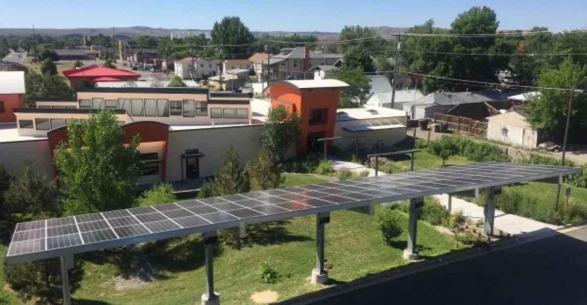 Solar array installation project in Billings, MT.