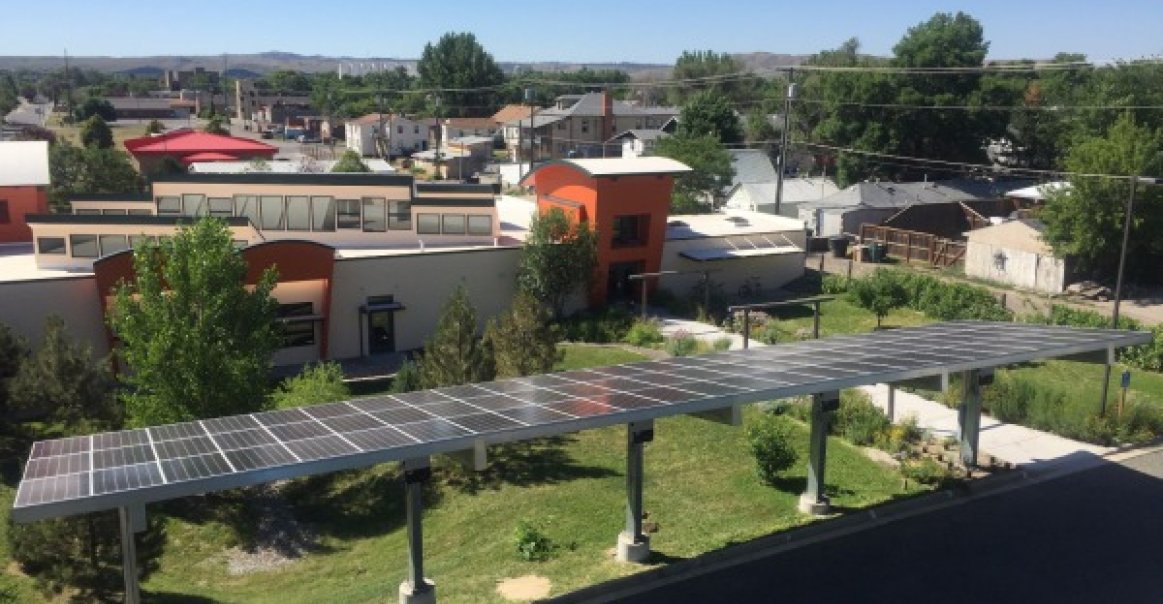 Solar array installation project in Billings, MT. Solar array installation project in Billings, MT.