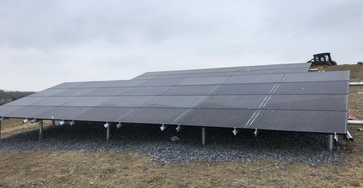 Solar Modules upon Ground Mount Installation Solar Modules upon Ground Mount Installation