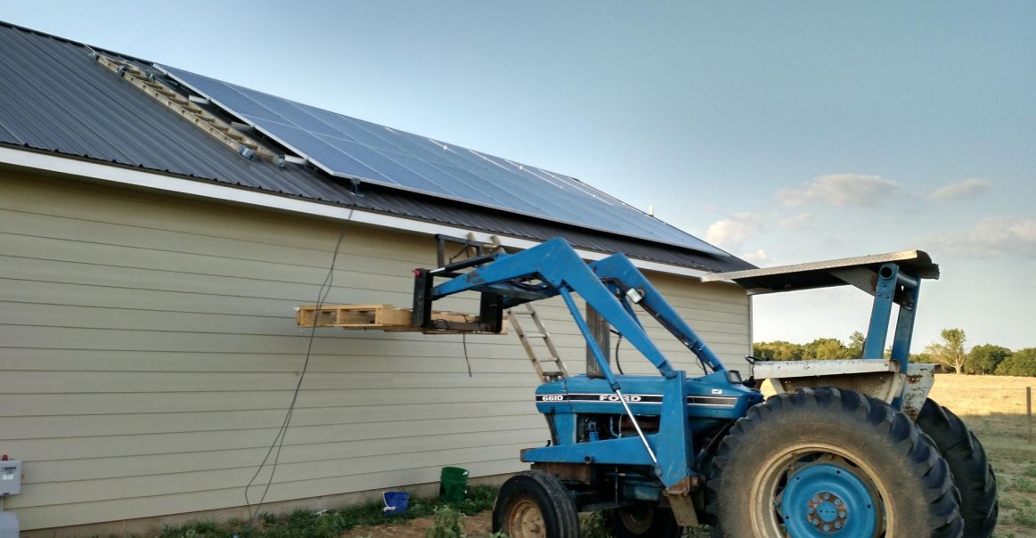 Array being installed