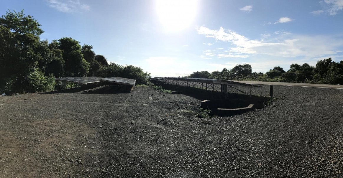 View to the array along the runway 355kW PV Array