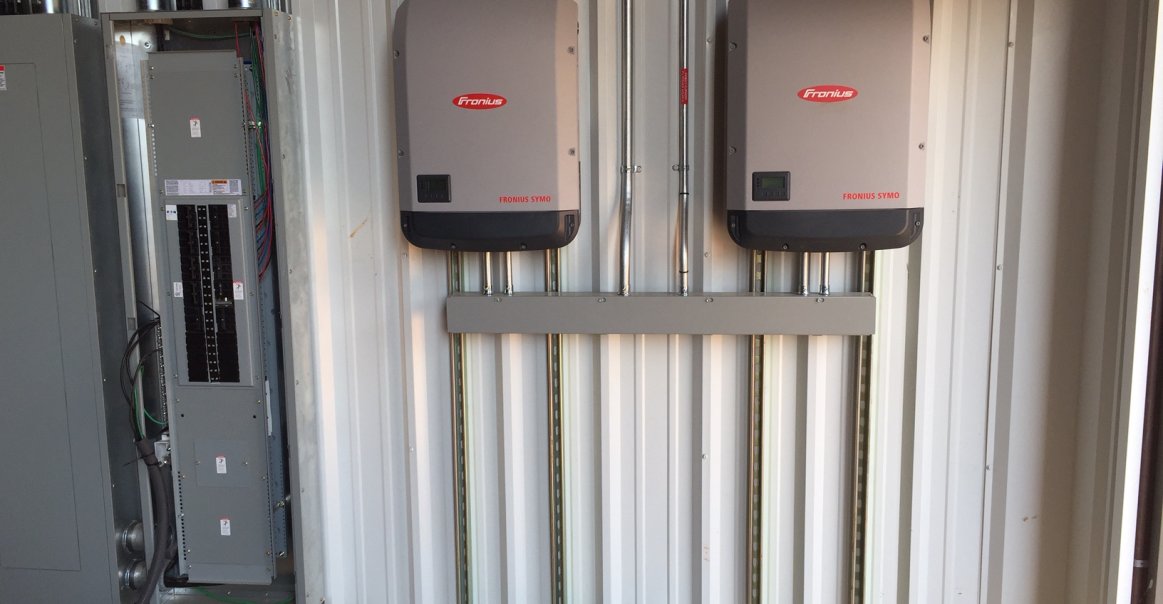 Fronius Primo 15kW inverters in commercial installation system. Fronius Primo 15kW inverters in commercial installation system.
