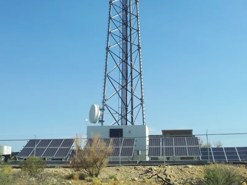 A view of the cell tower