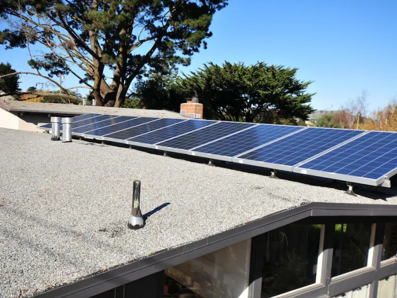 235 Watts Panels shining on the roof