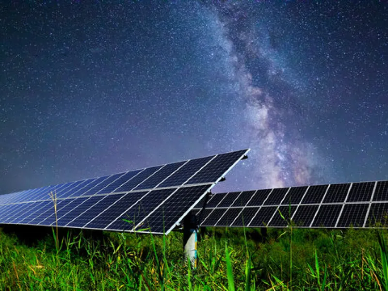 Nighttime solar panels 