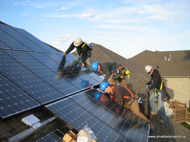 Installation of a residential solar PV system