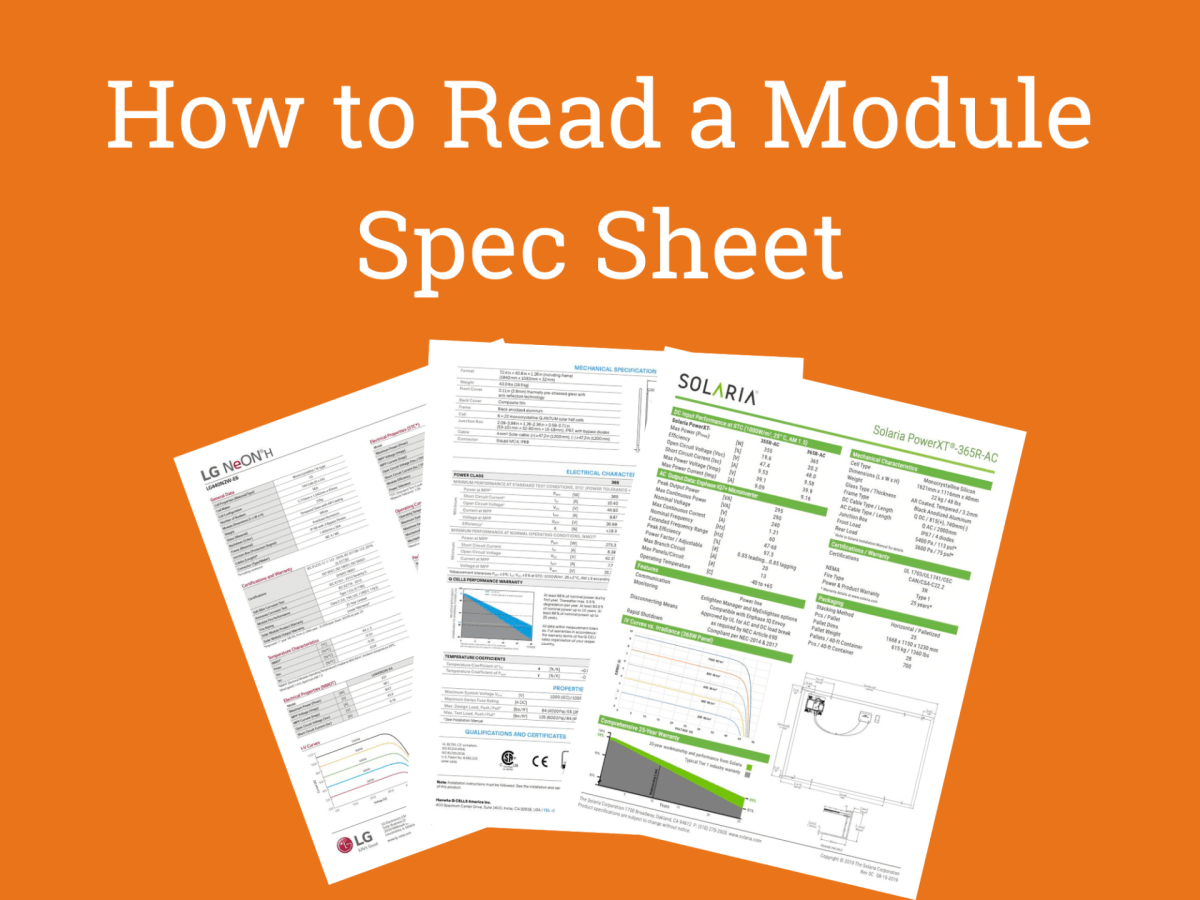 How to Read a Module Spec Sheet | Greentech Renewables