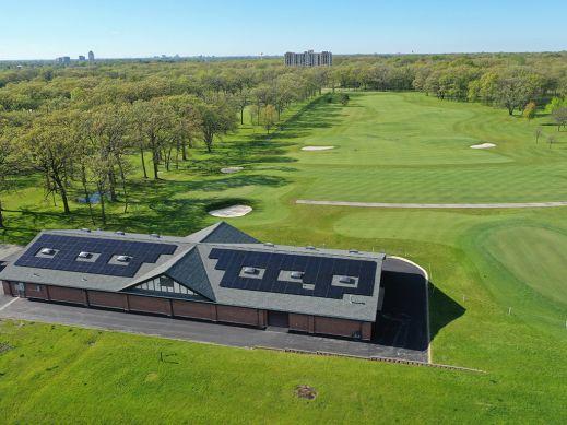 Jinko Modules on Golf Course Roof