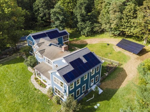 22.2kW Residential Install in North Bennington, VT Residential roof mount and ground mount solar panel system in Vermont.