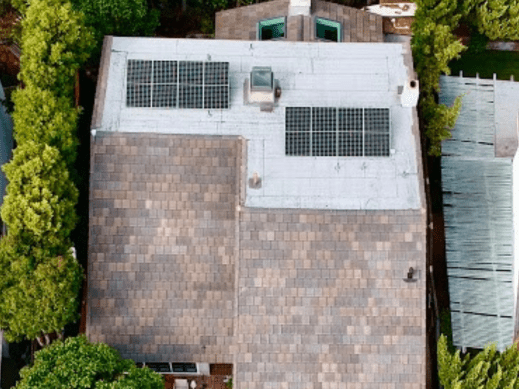 Orange County, CA Residential installation Aerial View Photo of the residential installation in Orange County, CA