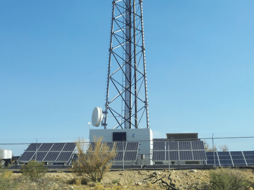 A view of the cell tower