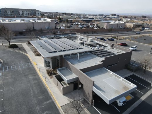 Medical facility rooftop commercial solar installation project in Albuquerque, NM