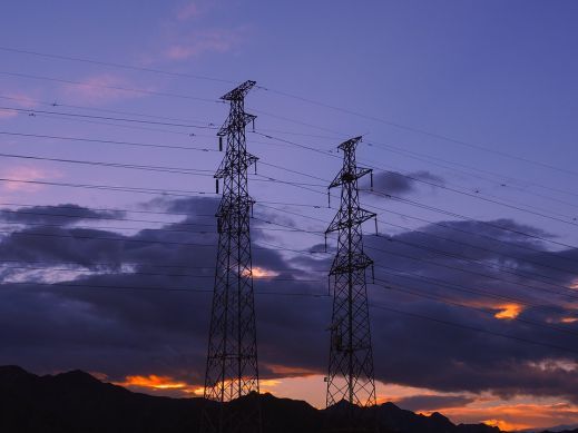 Power Lines during Sunset